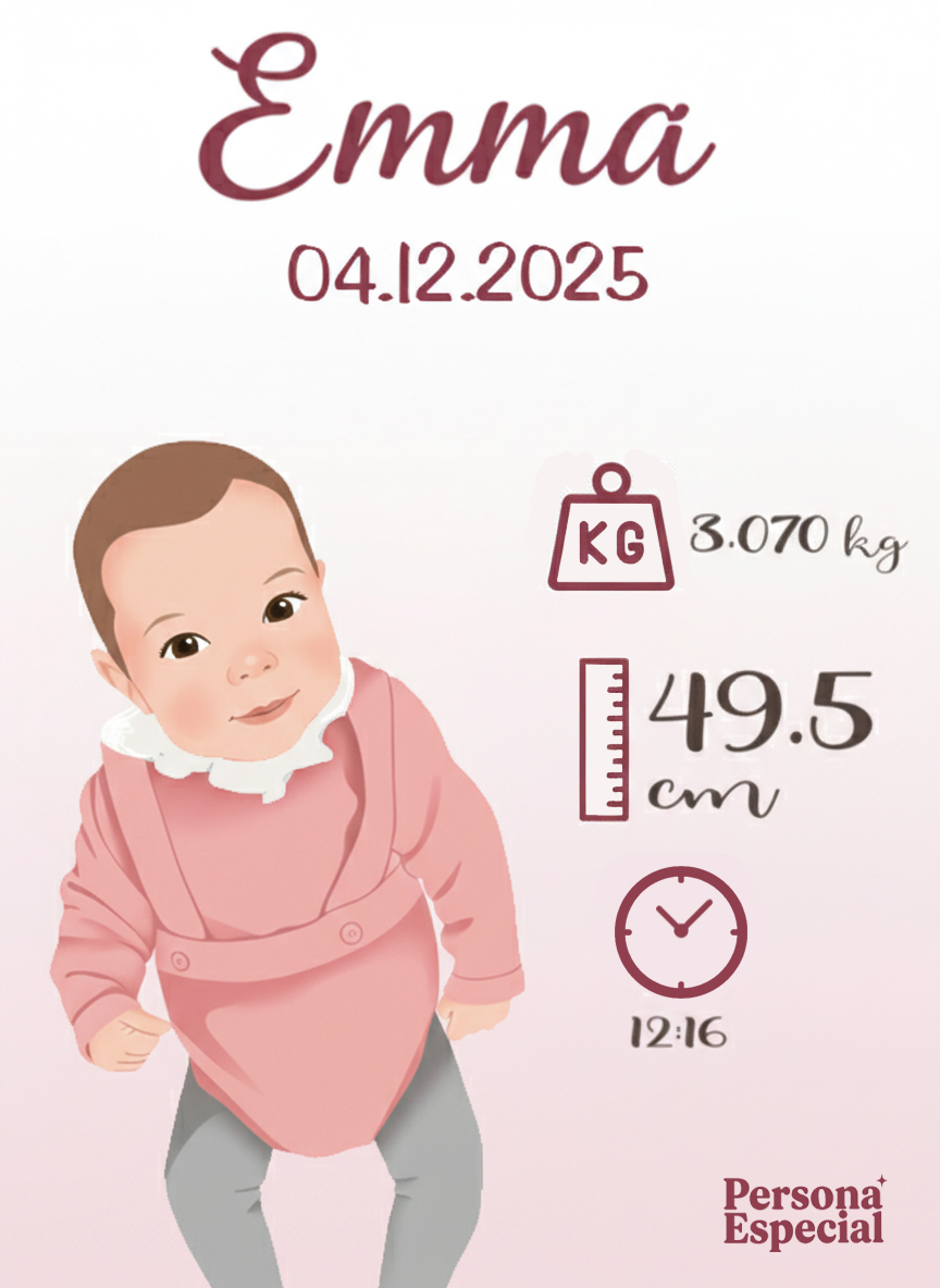 Lámina de Nacimiento Personalizada (Archivo digital)