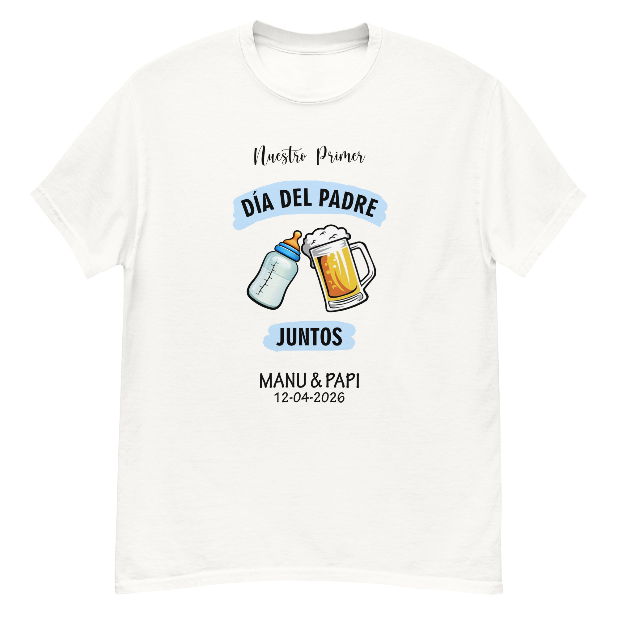 Camiseta «Mi primer día del Padre» personalizada